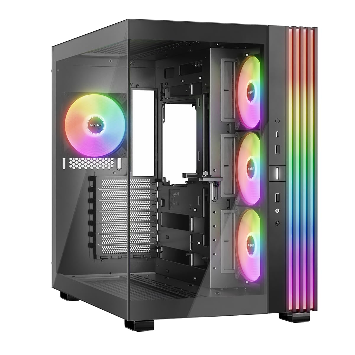 be quiet! Light Base 600 LX Mid-Tower PC Case - Black | High Airflow Design | Tempered Glass Side Panel | for Gaming & Workstation Builds | Perfect for Streamers & Content Creators