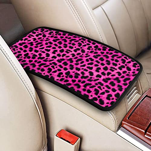 Pink Leopard Print Car Handrail Box Cushion