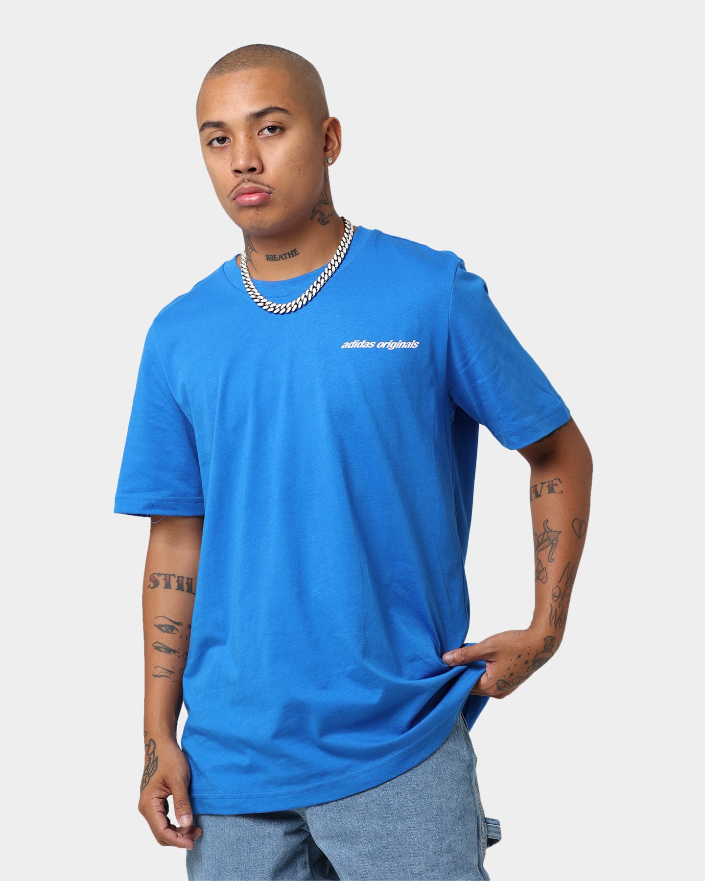 Adidas Yung Z T-Shirt for Men - Core Bluebird Casual Tee - Perfect for Gym, Workout & Streetwear Fashion