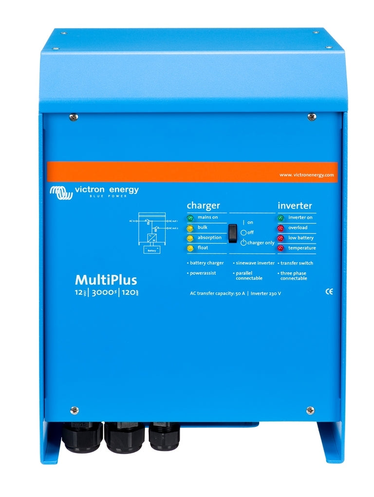 Victron Energy MultiPlus 12V 3000VA 120A 230V Inverter/Charger with VE.Bus - Perfect for RVs, Boats, and Off-Grid Solar Power Systems