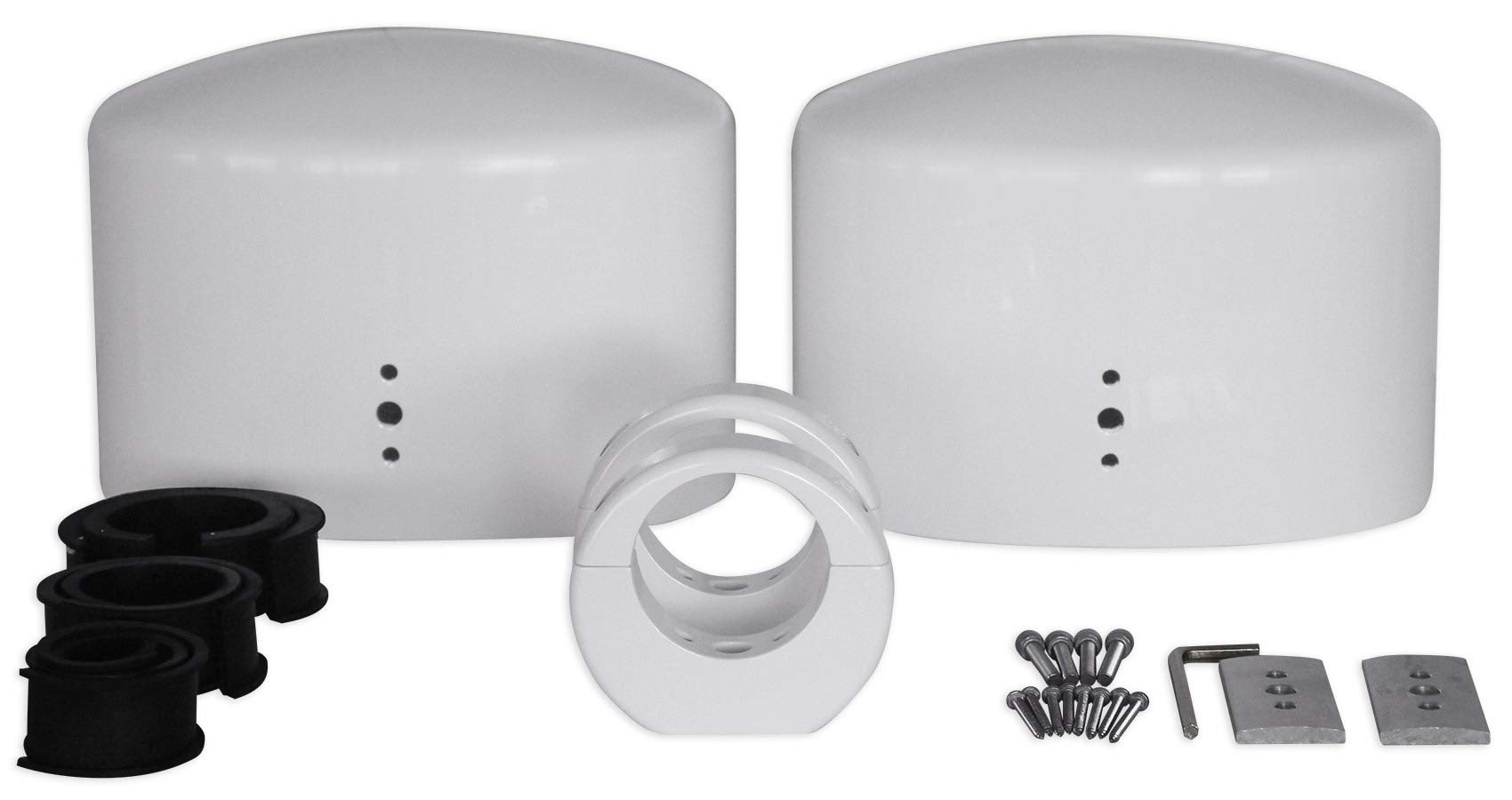 Rockville 2 6x9 1000W 360° Swivel White Aluminum Tower Speakers - Waterproof ATV/UTV Sound System for RZR, Can-Am, Polaris - Perfect for Off-Road Adventures, Beach Parties & Outdoor Events