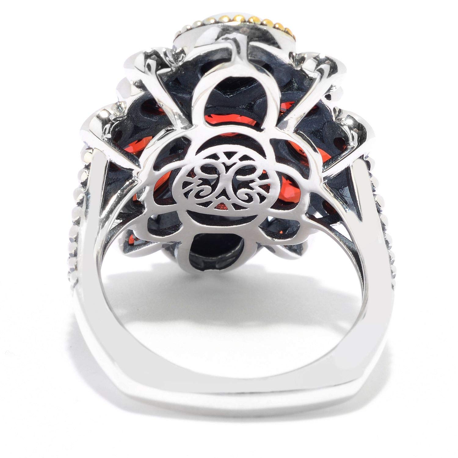925 Sterling Silver White Buffalo & Red Garnet Ring for Women | Handmade Native American Jewelry | Perfect for Weddings, Gifts & Boho Fashion