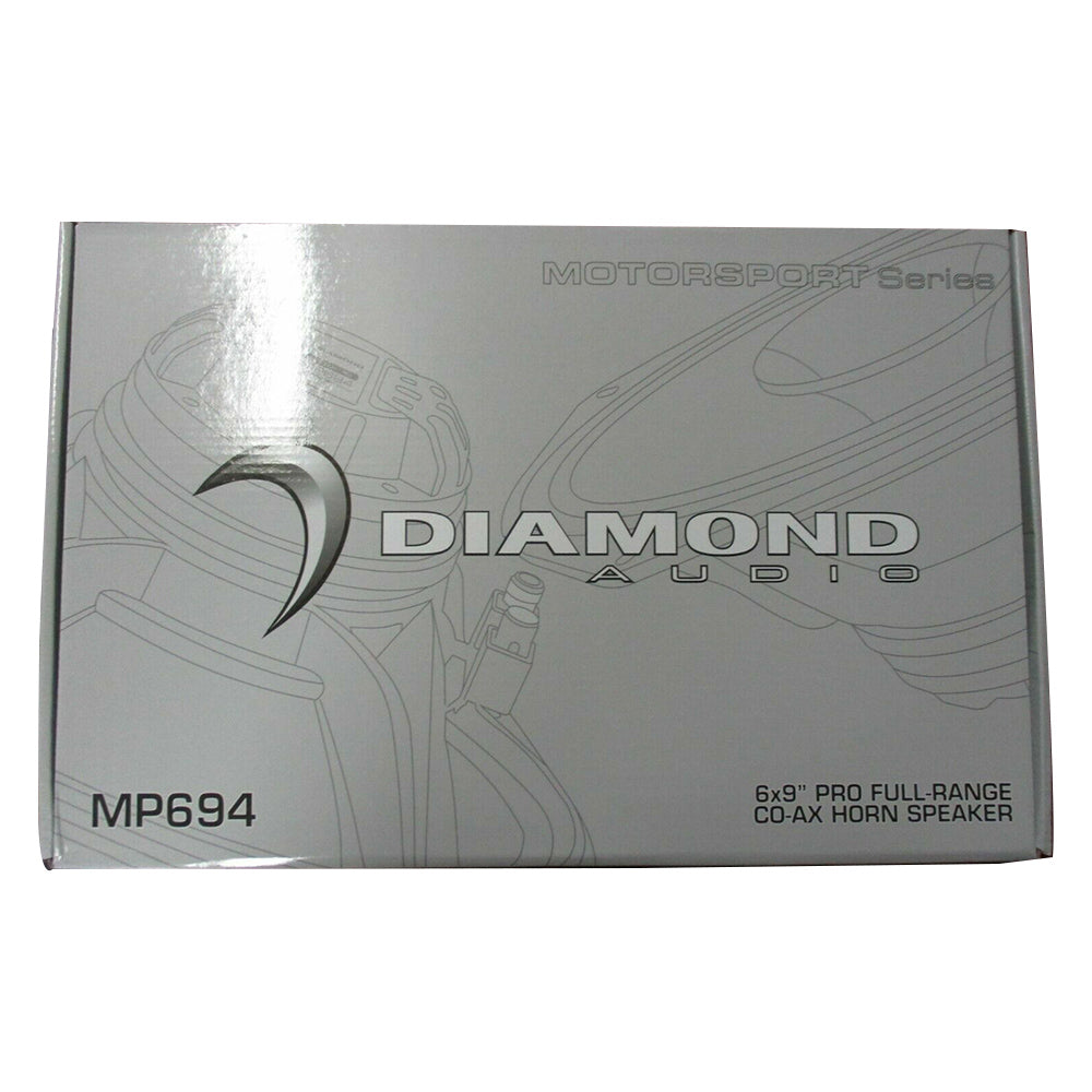 Diamond Audio MP694 300W Peak (150W RMS) 6x9 Motorsport Series Pro Full Range Car Speakers with Compression Horn - Pair (Refurbished) | Perfect for Car Audio Upgrades & High-Performance Sound Systems