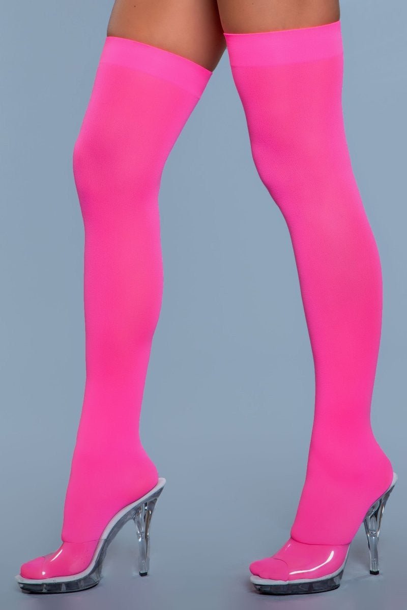 BeWicked Women's Opaque Nylon Thigh High Stockings 1932 - Sexy & Comfortable for Cosplay, Halloween & Everyday Wear