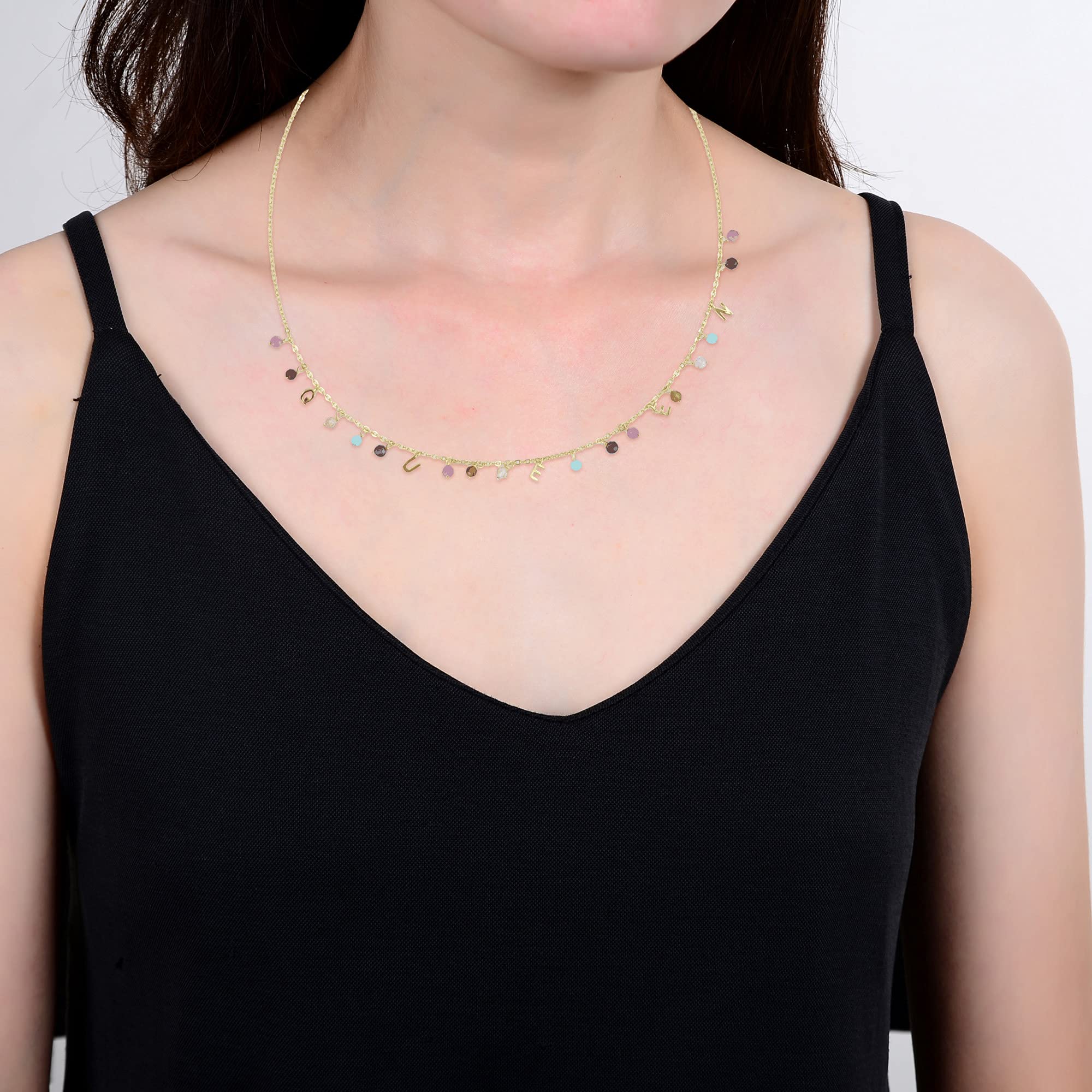 Personalized Gold Over Sterling Silver Necklace - 18