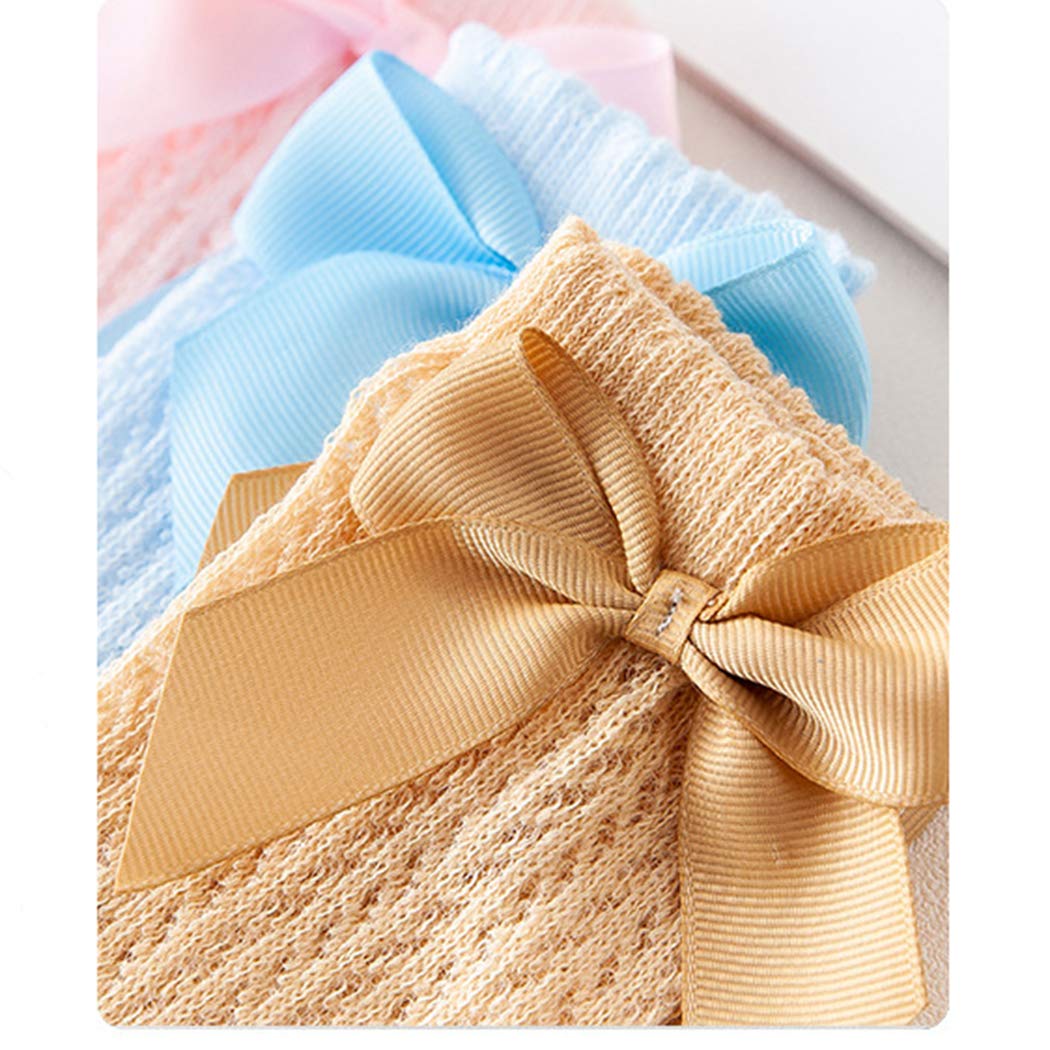 Ashmyova Baby Girls Knee High Mesh Socks - Breathable Cotton Toddler Dress Socks with Bowknot Design for Infants 0-24 Months | Perfect for Special Occasions, Photo Shoots & Everyday Outfits