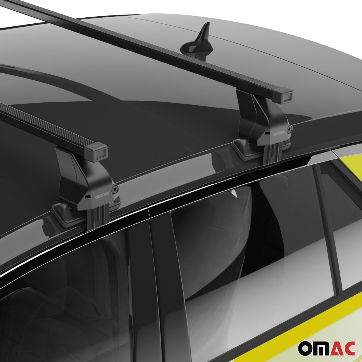OMAC Universal Black Roof Rack Cross Bars (2-Pack) - Anti-Theft Car Top Carrier for Hyundai Sonata 2015-2019 | Perfect for Kayak, Canoe, Surfboard, Ski, Snowboard & Camping Gear | Weatherproof Cargo Solution for Road Trips & Outdoor Adventures