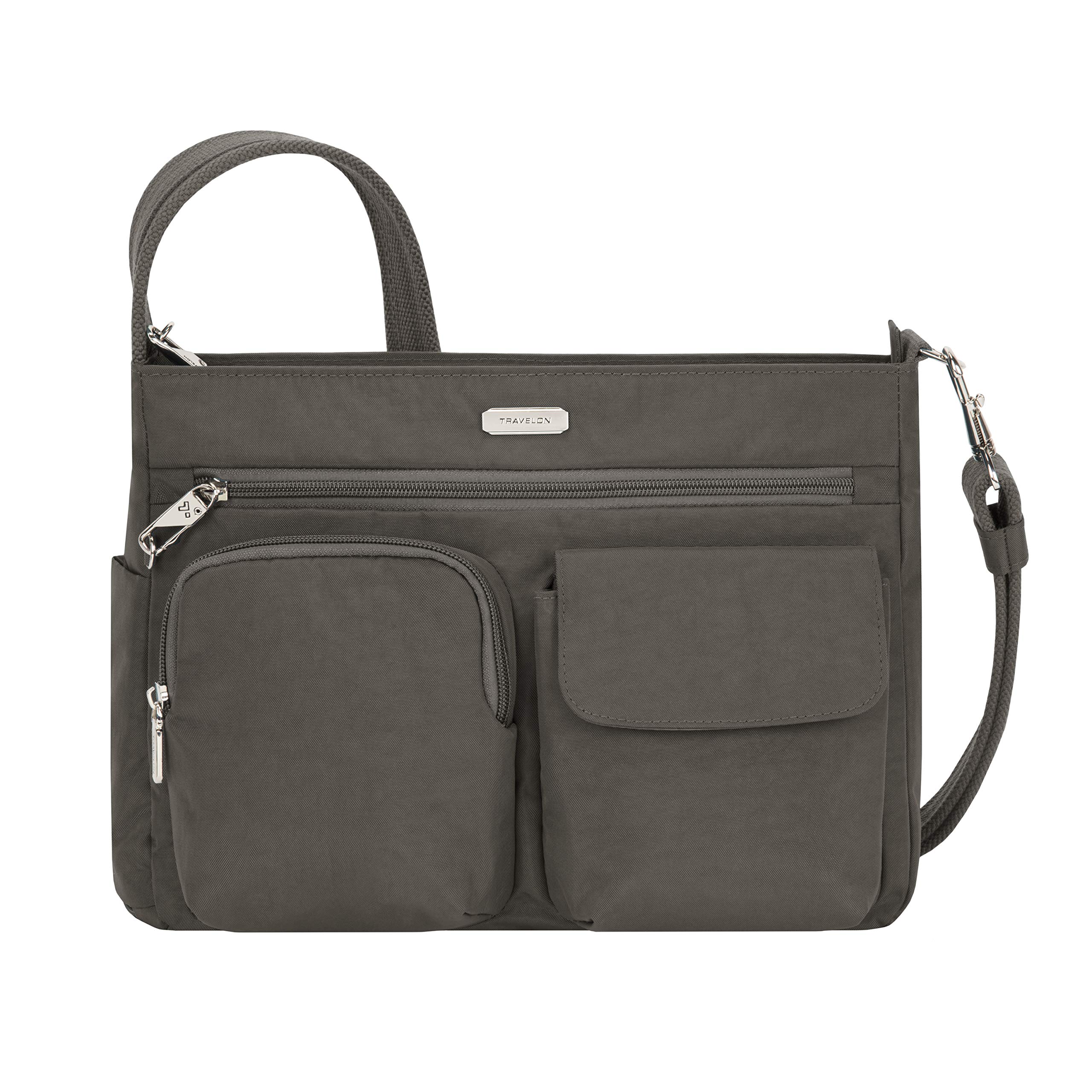 Travelon Anti-Theft Crossbody Bag with RFID Blocking & Patch Pockets - Secure Hands-Free Purse for Travel, Commuting & Daily Use
