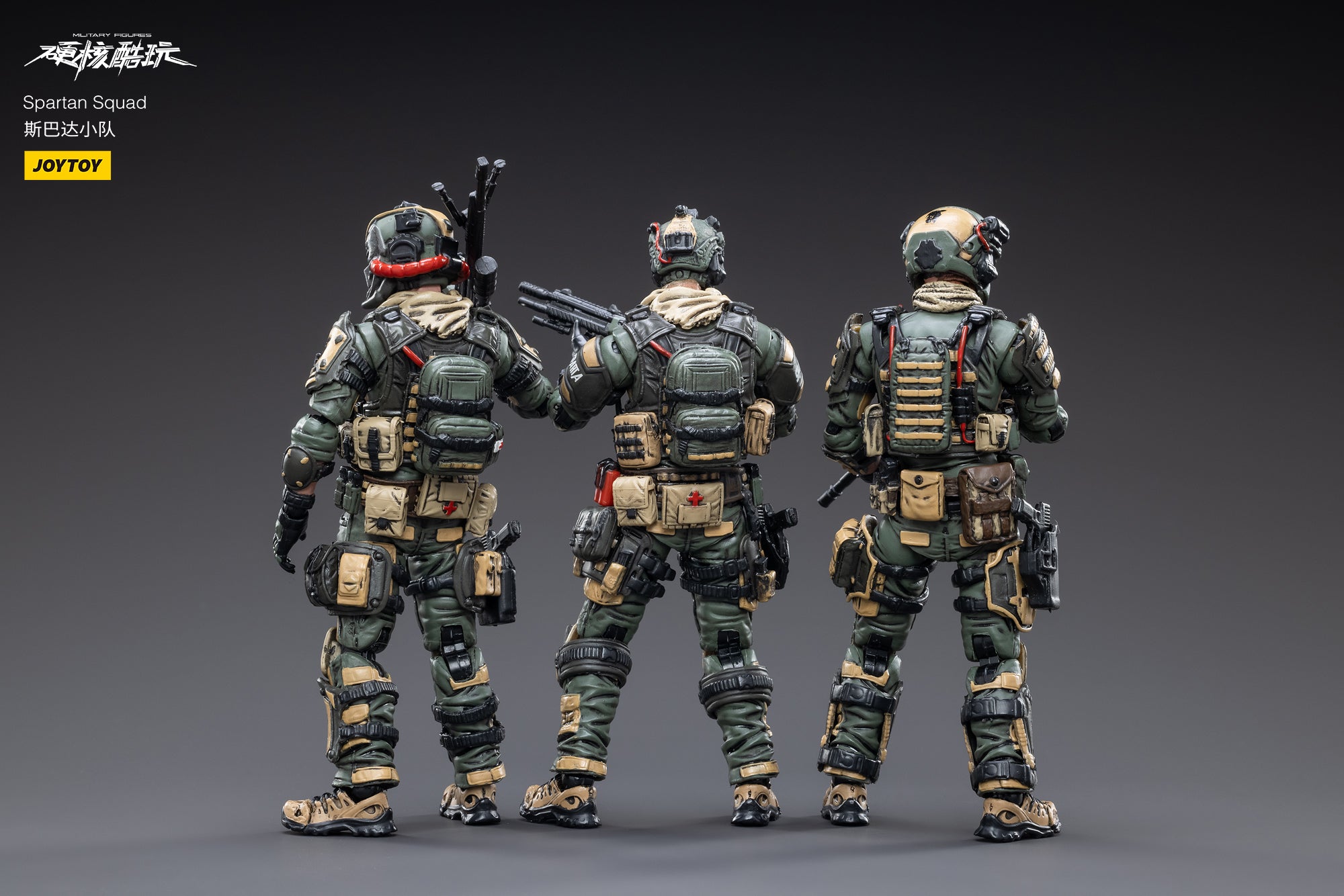 JOYTOY 1/18 Scale Spartan Warrior Action Figure Set - 3PCS Hardcore Spartan Squad Collectible Military Model Toys for Display & Battle Scenes | Perfect for Collectors, Gift Giving & War Game Dioramas