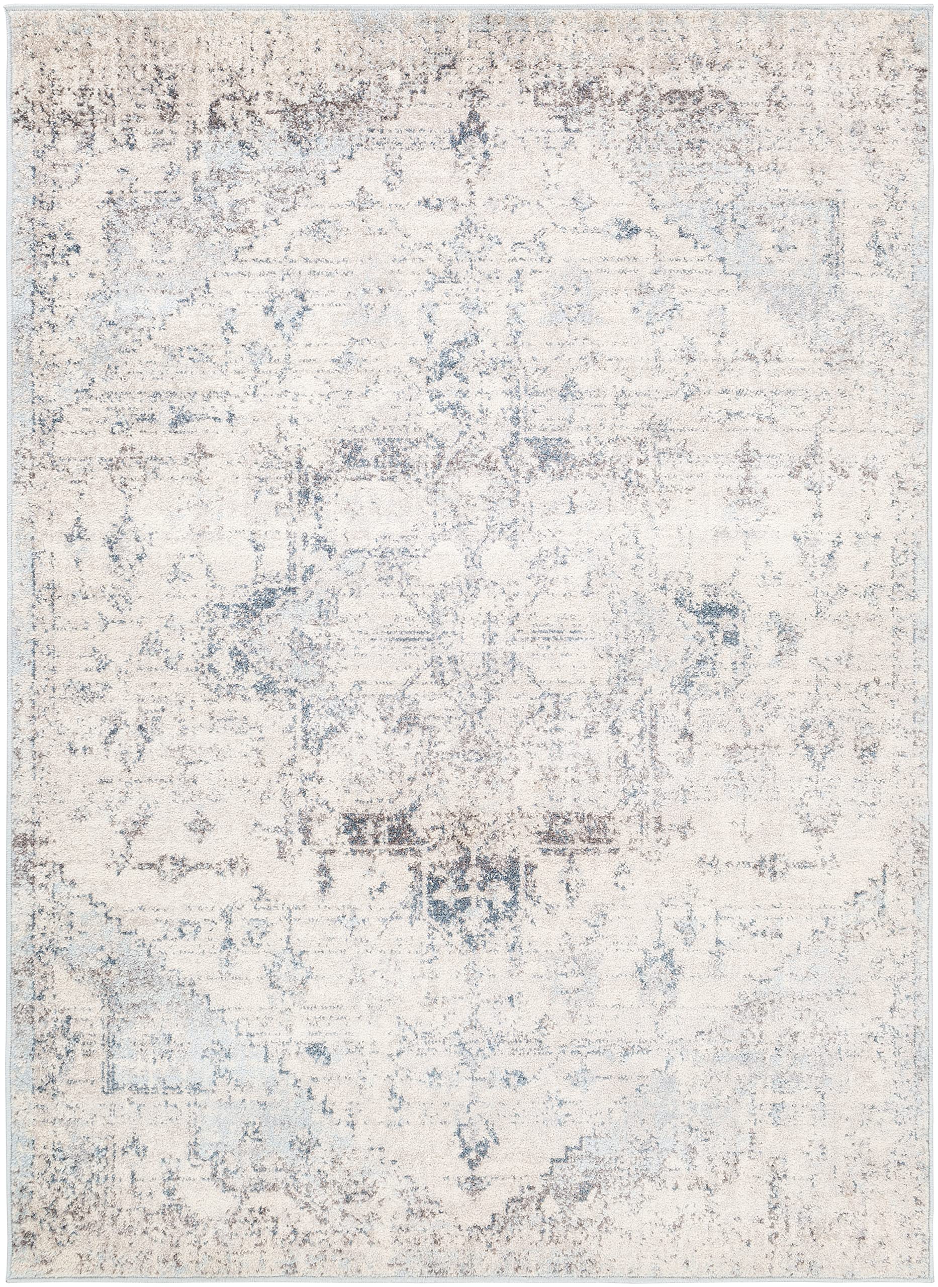 Mark&Day 6x9 Isere Traditional Ivory Area Rug - Soft Beige & White Carpet for Living Room, Bedroom, Kitchen - 6'7