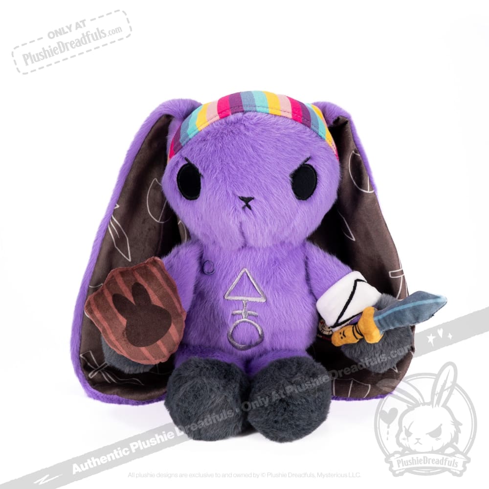 Plushie Dreadfuls Cancer Warrior Rabbit - Soft Stuffed Animal Toy for Comfort & Support | Chemo Gift, Hospital Companion, Emotional Support Plush