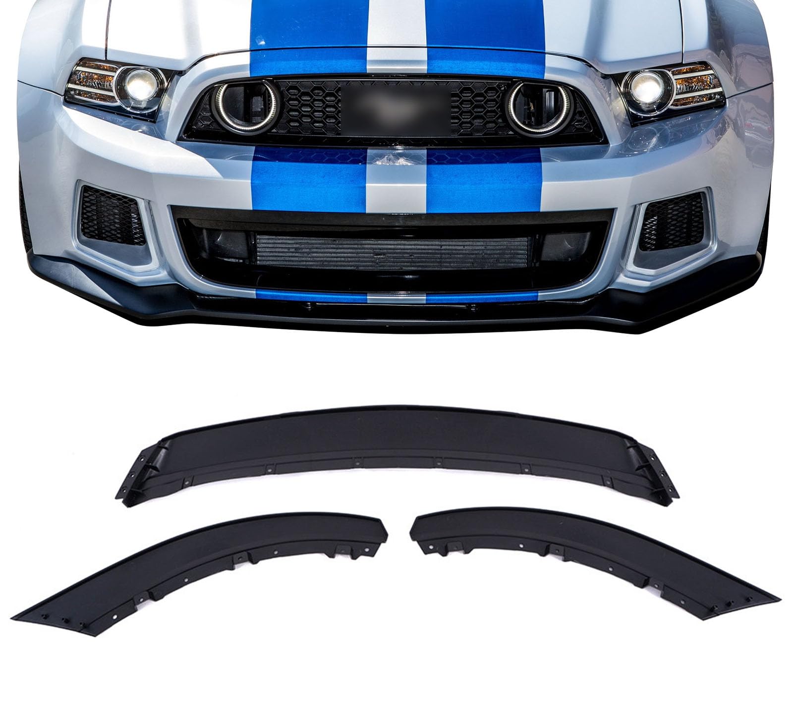 SCITOO RP Style Front Lip Spoiler for 2013-2014 Ford Mustang PP - Matte Black Front Bumper Lip | Aggressive Styling & Enhanced Aerodynamics for Street & Track Performance