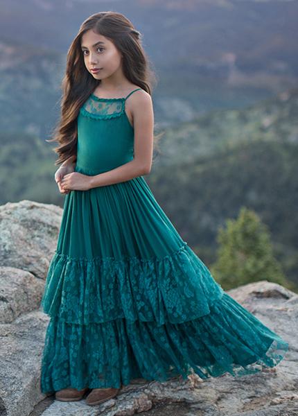 Stylish Catrin Teal Dress for Women | Elegant Flowy Midi Dress for Casual Wear, Parties & Special Occasions