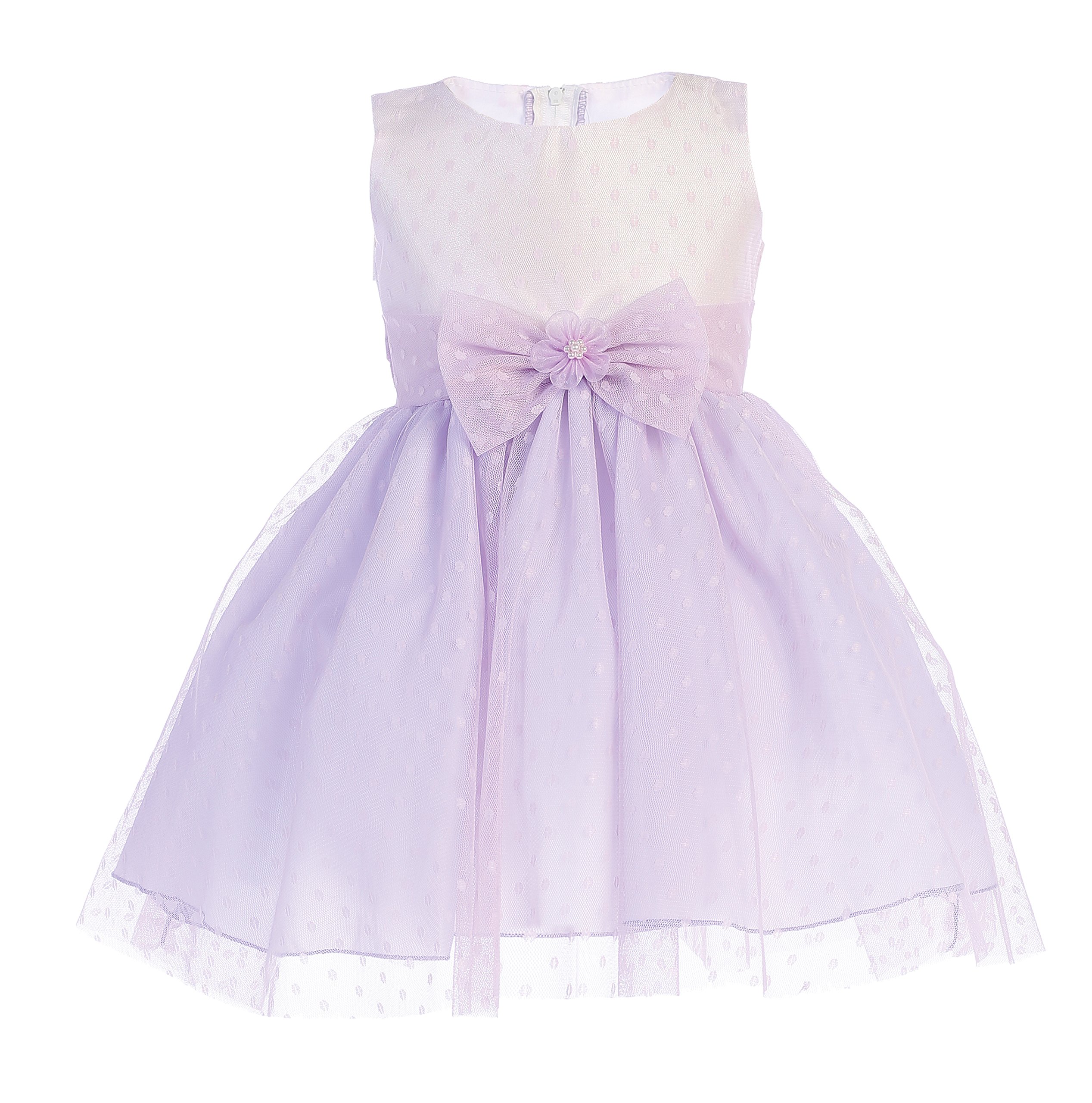 Lito Girls Blush Pink & Lilac Easter Dress - Floral Spring Party Dress for Toddler Girls - Perfect for Easter, Spring Celebrations & Special Occasions