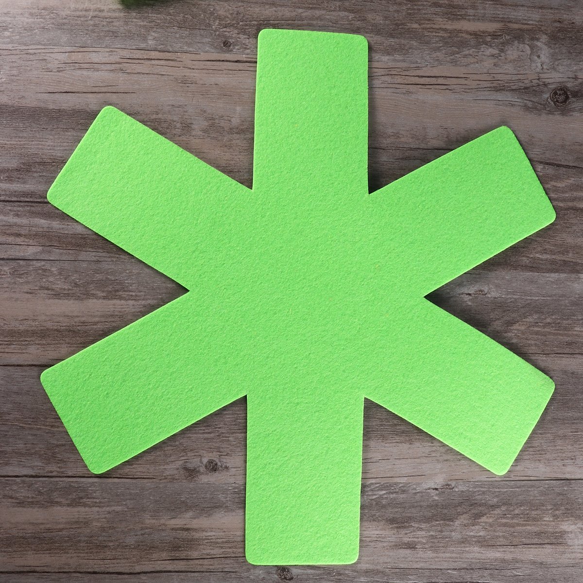 OUNONA 5-Piece Premium Pot Pan Protector Set - Non-Slip Divider Pads for Scratch Protection & Surface Safety (Light Green) | Ideal for Kitchen Storage, Cabinet Organization & Cookware Protection