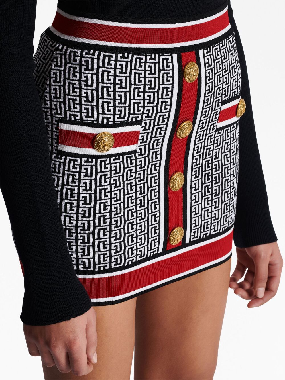 Balmain Women's Fashion Skirts - Multi-Color Pleated Midi Skirt for Party, Office & Casual Wear | Elegant & Stylish Design