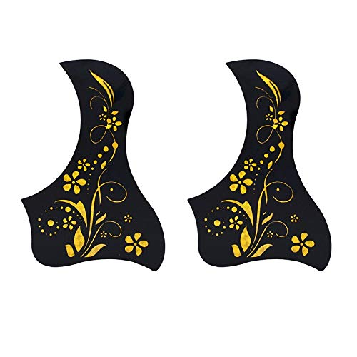 Silver Guitar Pickguard - Anti-Scratch Flower Adhesive Guard for Acoustic & Folk Guitars | Durable Protection for Performances & Practice Sessions