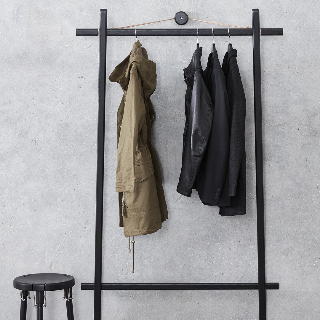 Lasse Sortkjaer Clothes Rack - Andersen Style Wooden Coat Stand with Hooks | Perfect for Bedroom, Entryway & Closet Organization
