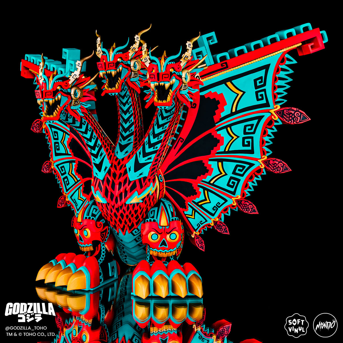 King Ghidorah Vinyl Designer Figure by Urban Aztec - Planet X Variant Timed Edition - Collectible Monster Toy for Display & Anime Fans - Perfect for Home Decor, Office Display & Gift Giving