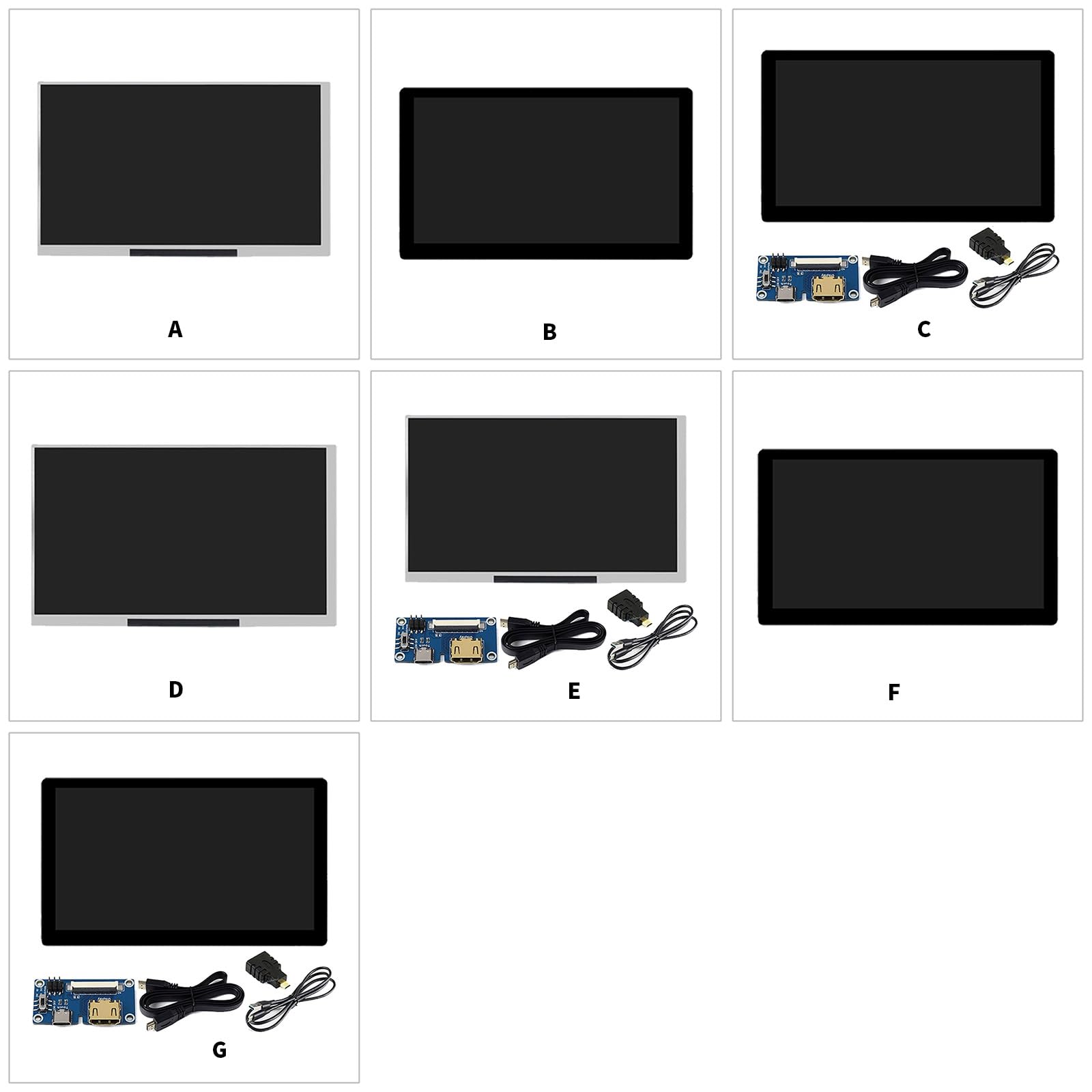 7-inch Capacitive Touch Screen Display for Raspberry Pi 5B/4B/3B+ - IPS/QLED HD HDMI-Compatible Thin Monitor | Perfect for DIY Electronics Projects, Smart Home Displays & Raspberry Pi Kits