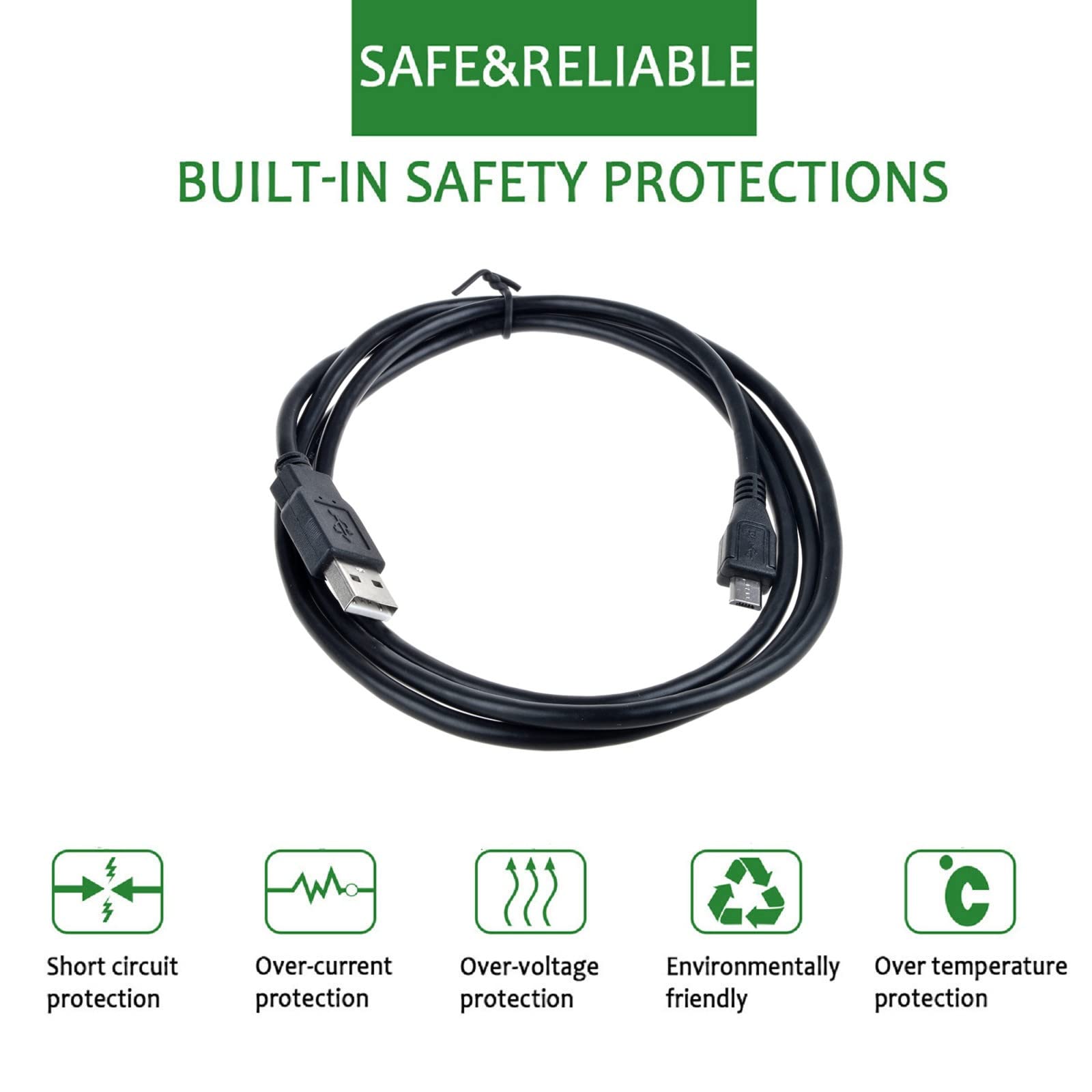 5ft USB Charger Cable for Billboard BB730 BB742 BB743 BB783 Bluetooth Speakers - Fast Charging & Data Sync for Outdoor Parties, Travel & Home Use