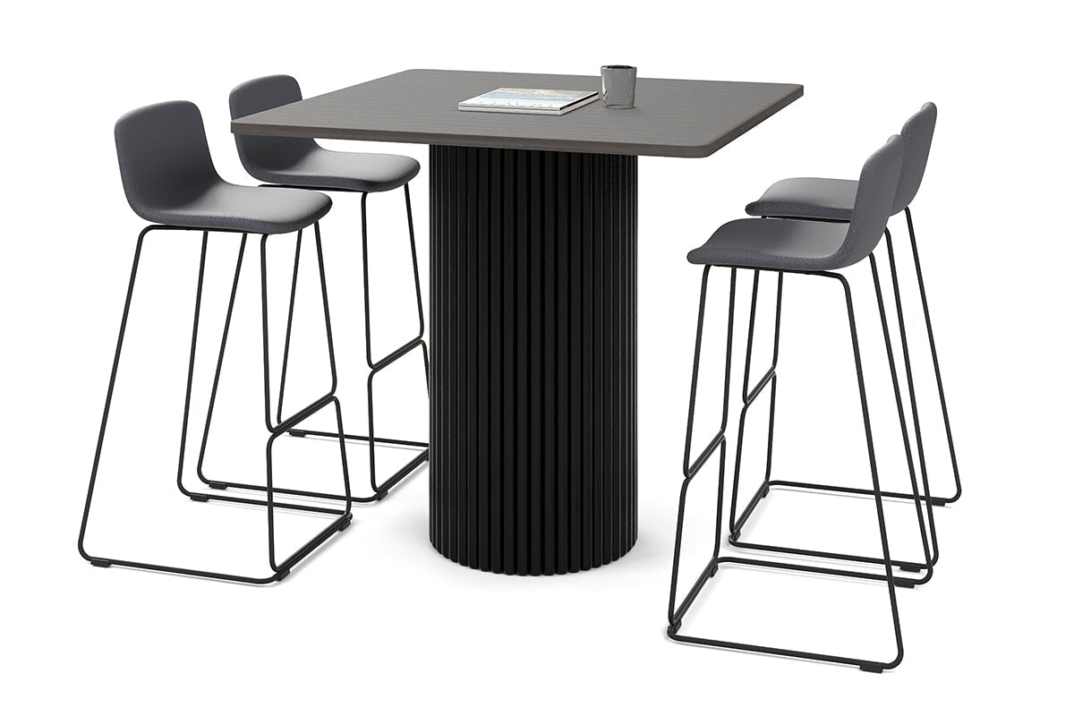 Premium Baobab Circular Base Counter Rectangle Table with Rounded Corners - 43.3