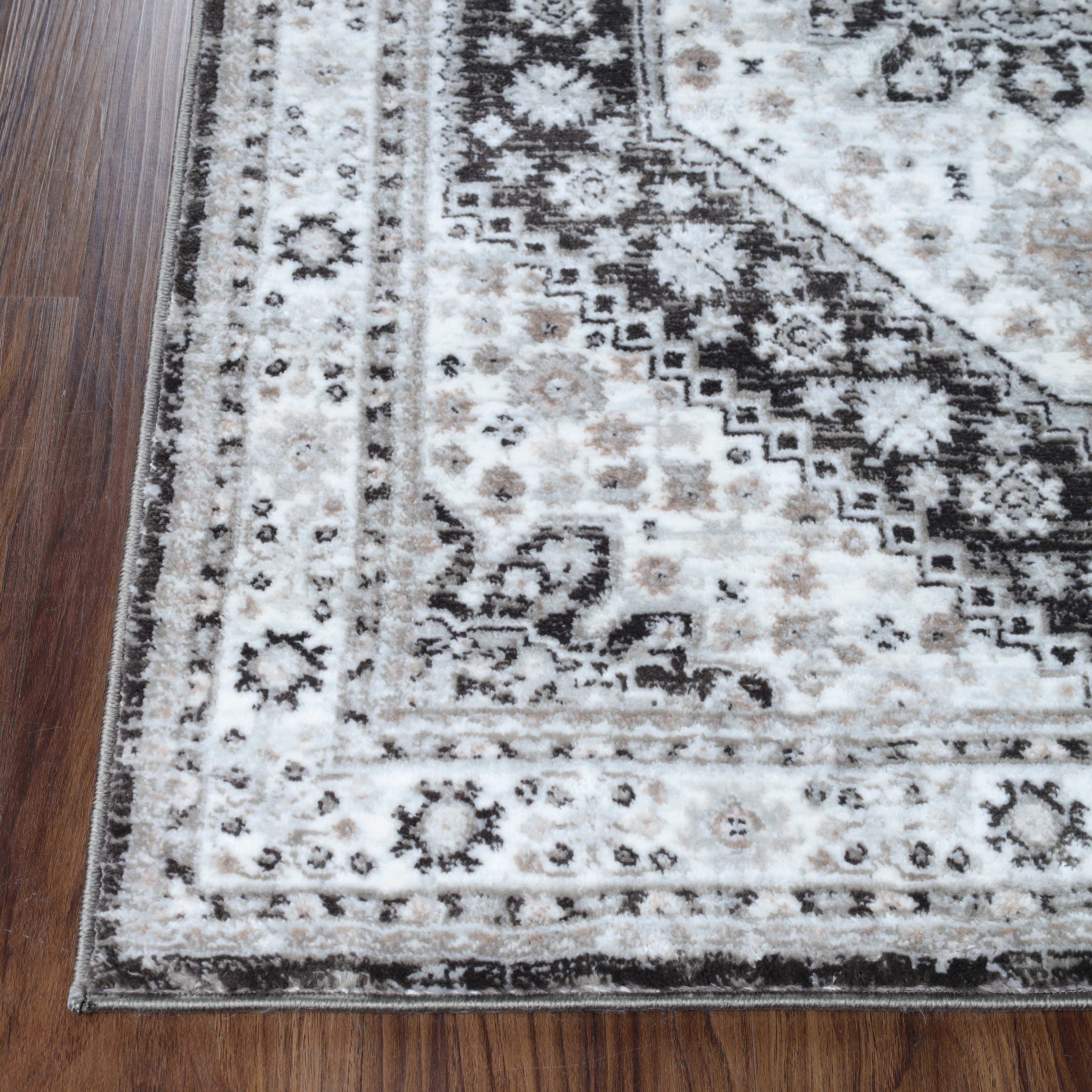Layland Classic Medallion Traditional Indoor Area Rug or Runner - Non-Slip Living Room Carpet for Bedroom, Dining Room & Hallway Decor