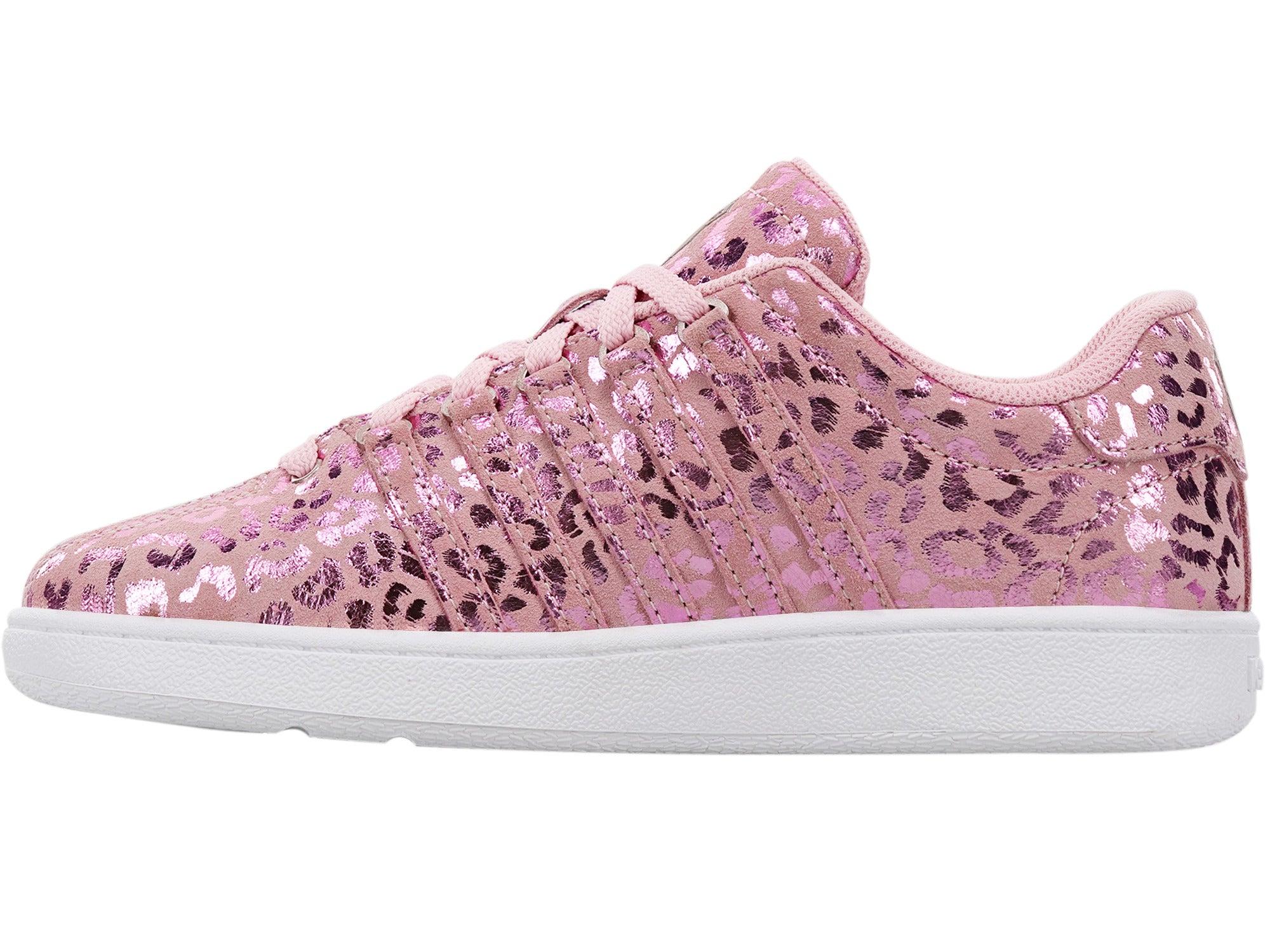 Classic VN Sneakers for Women - Pink Cheetah Print, Rose Gold & White Color Block Design | Comfortable Casual Shoes for Walking, Running, Gym & Streetwear Fashion