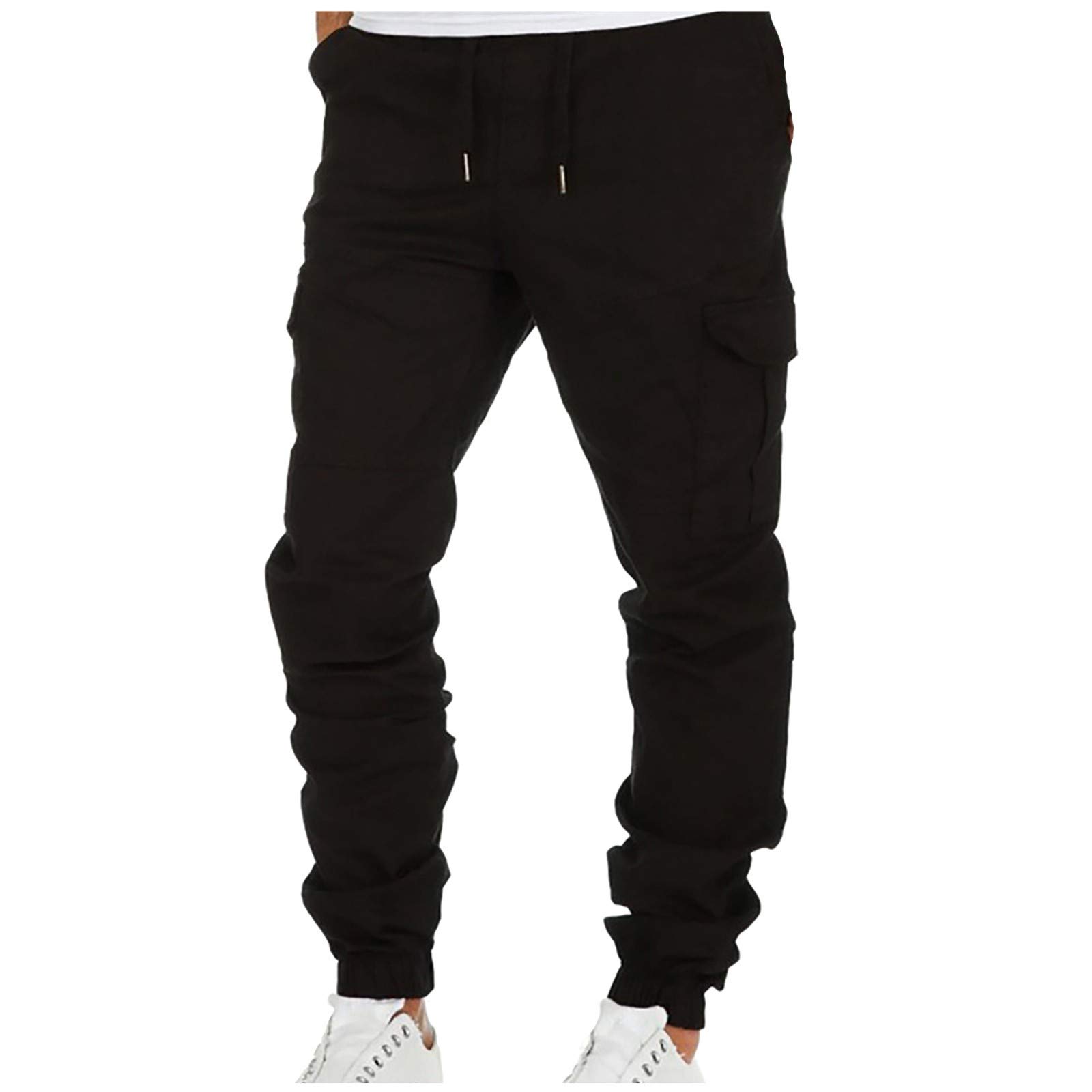 FORUU Men's Cargo Joggers with Multiple Pockets - Ripped Hip Hop Sweatpants for Casual Wear | Streetwear, Workout & Everyday Comfort