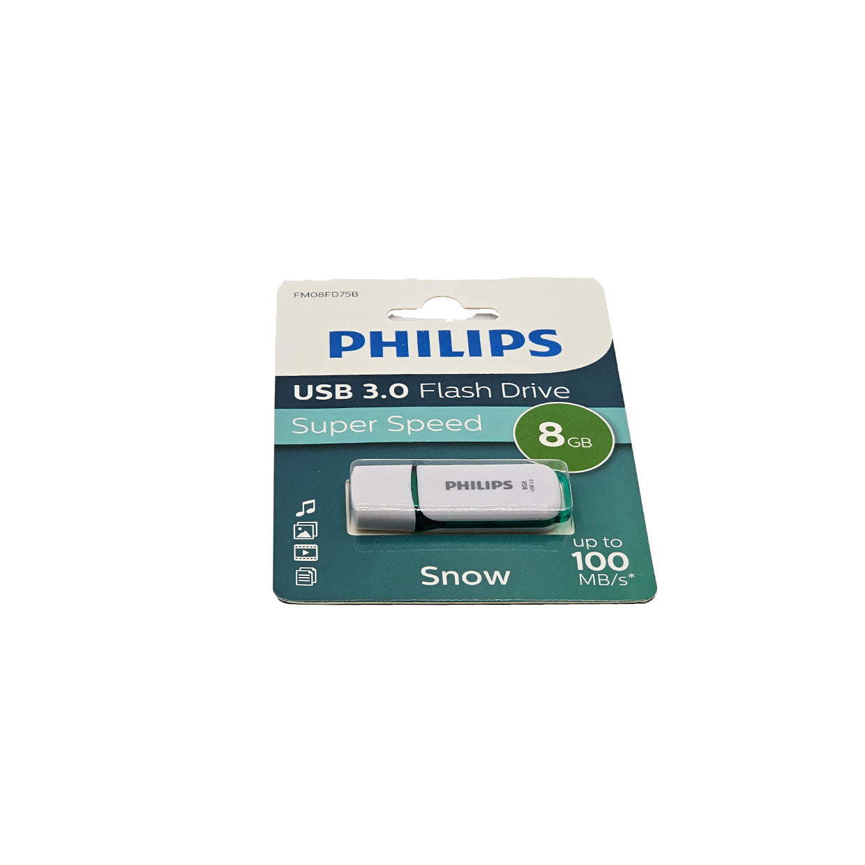 Philips USB Flash Drive 8GB USB 3.0 - High-Speed Data Transfer for Work, School & Travel