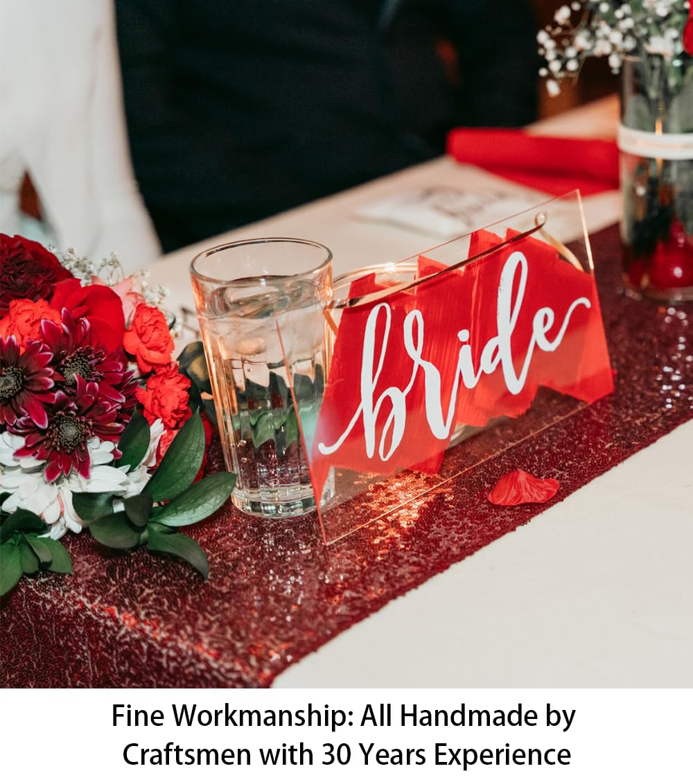 ShinyBeauty 5-Pack 13x108 Inch Burgundy Sequin Table Runners - Glitter Party Supplies for Weddings, Banquets & Dining Tables - Elegant Wine Linen Decor for Special Occasions