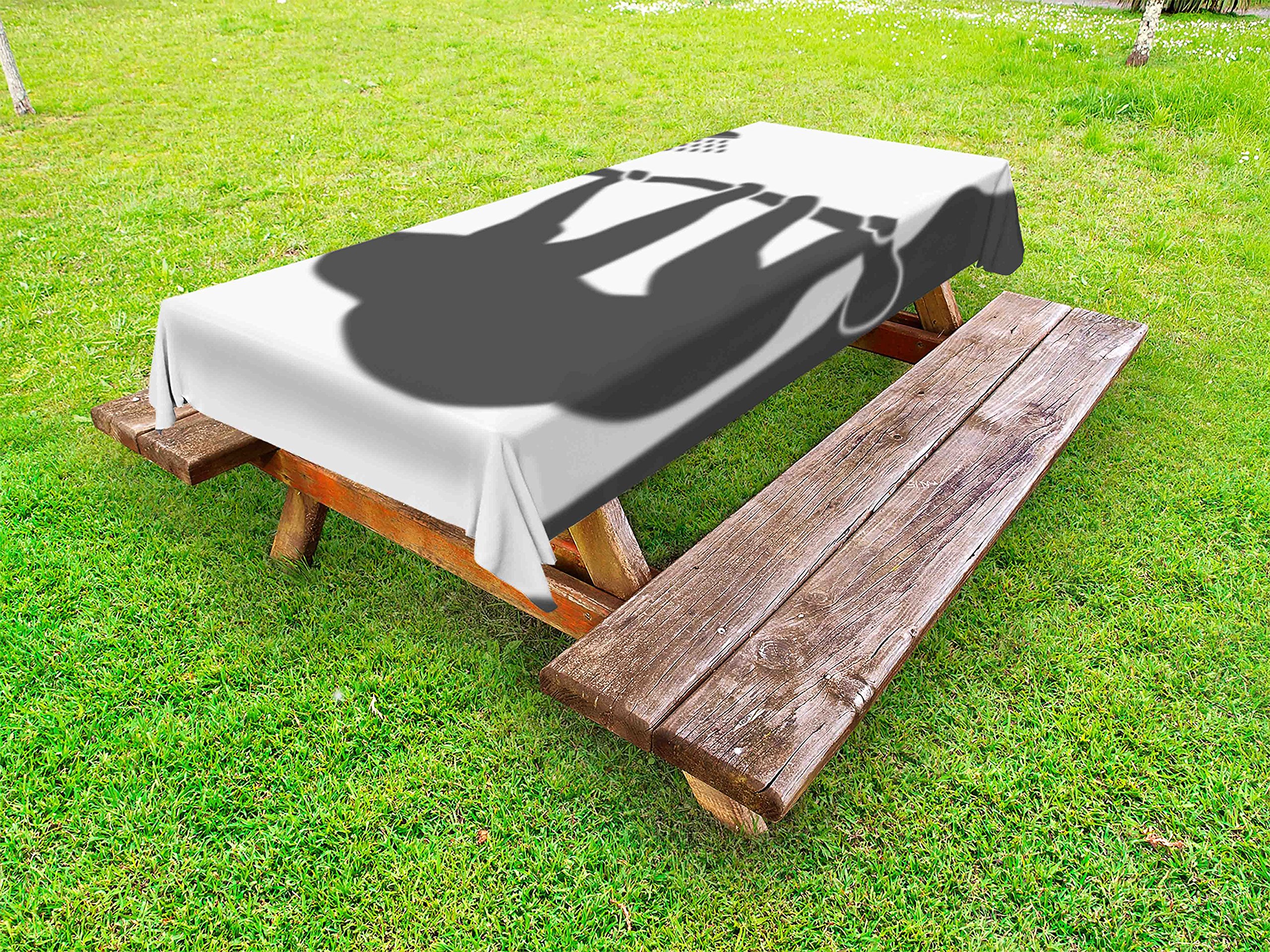 Ambesonne Sloth Print Outdoor Tablecloth - Waterproof & Washable Picnic Table Cover, 58