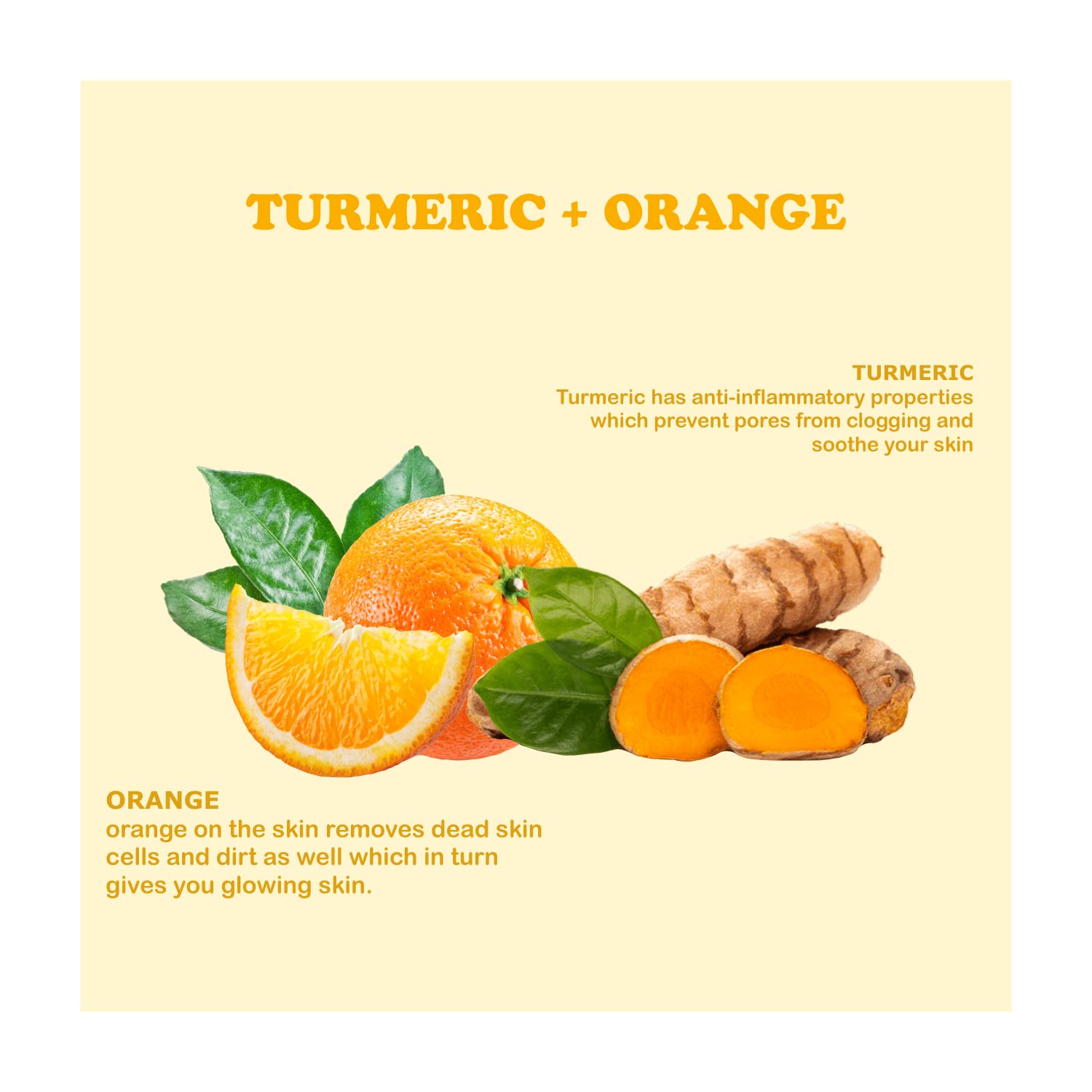 Organic Turmeric & Orange Face Brightening Powder - Reduces Pigmentation, Wrinkles & Scars | Natural Skin Care for All Skin Types | 75g (Pack of 2) | Perfect for Daily Glow Routine & Spa Treatments