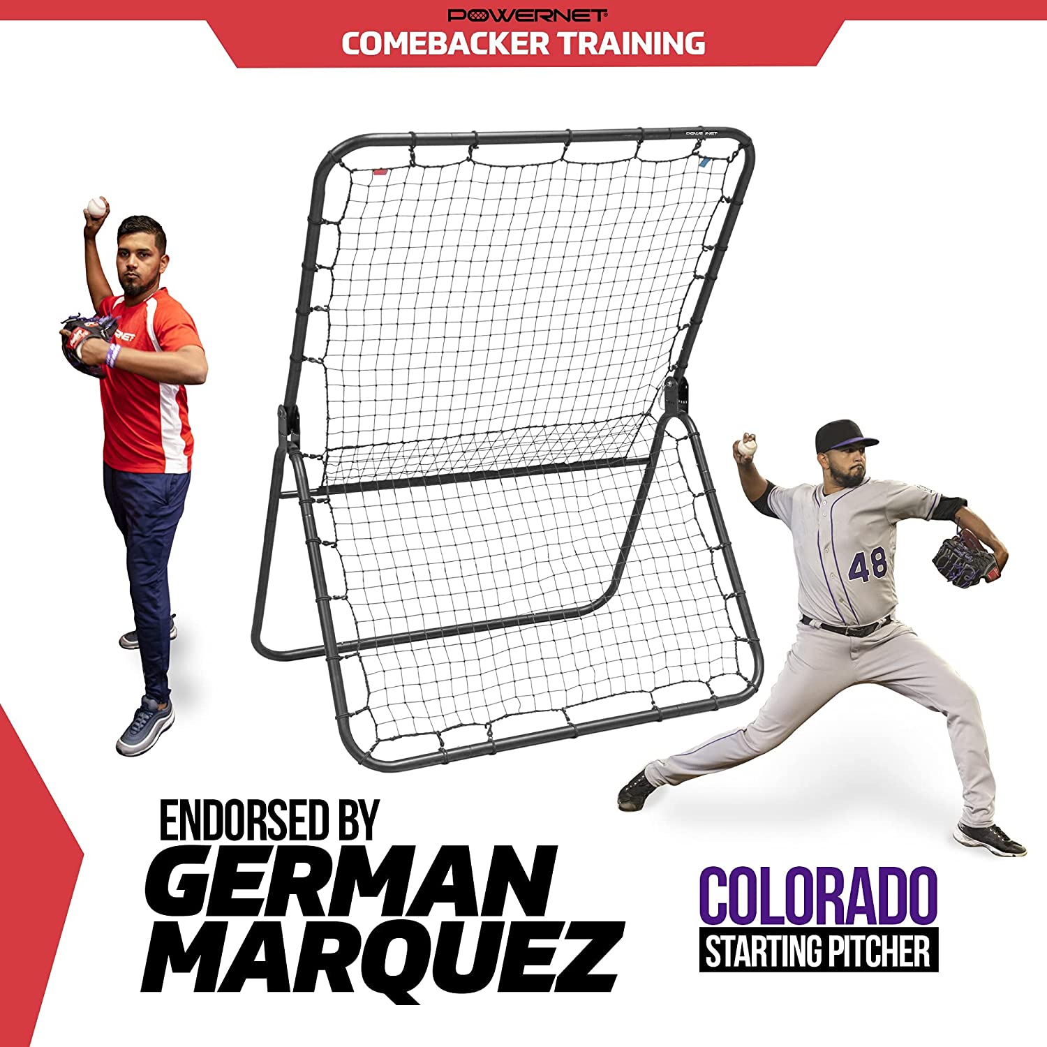PowerNet German Marquez Adjustable Baseball & Softball Rebounder - 51