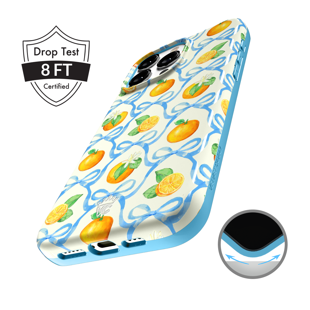 Orange Blossom iPhone Case - Floral Design Protective Cover for iPhone 13/14/15 Pro Max - Durable Slim Aesthetic Phone Case for Women & Girls - Perfect for Everyday Use, Travel & Gifting