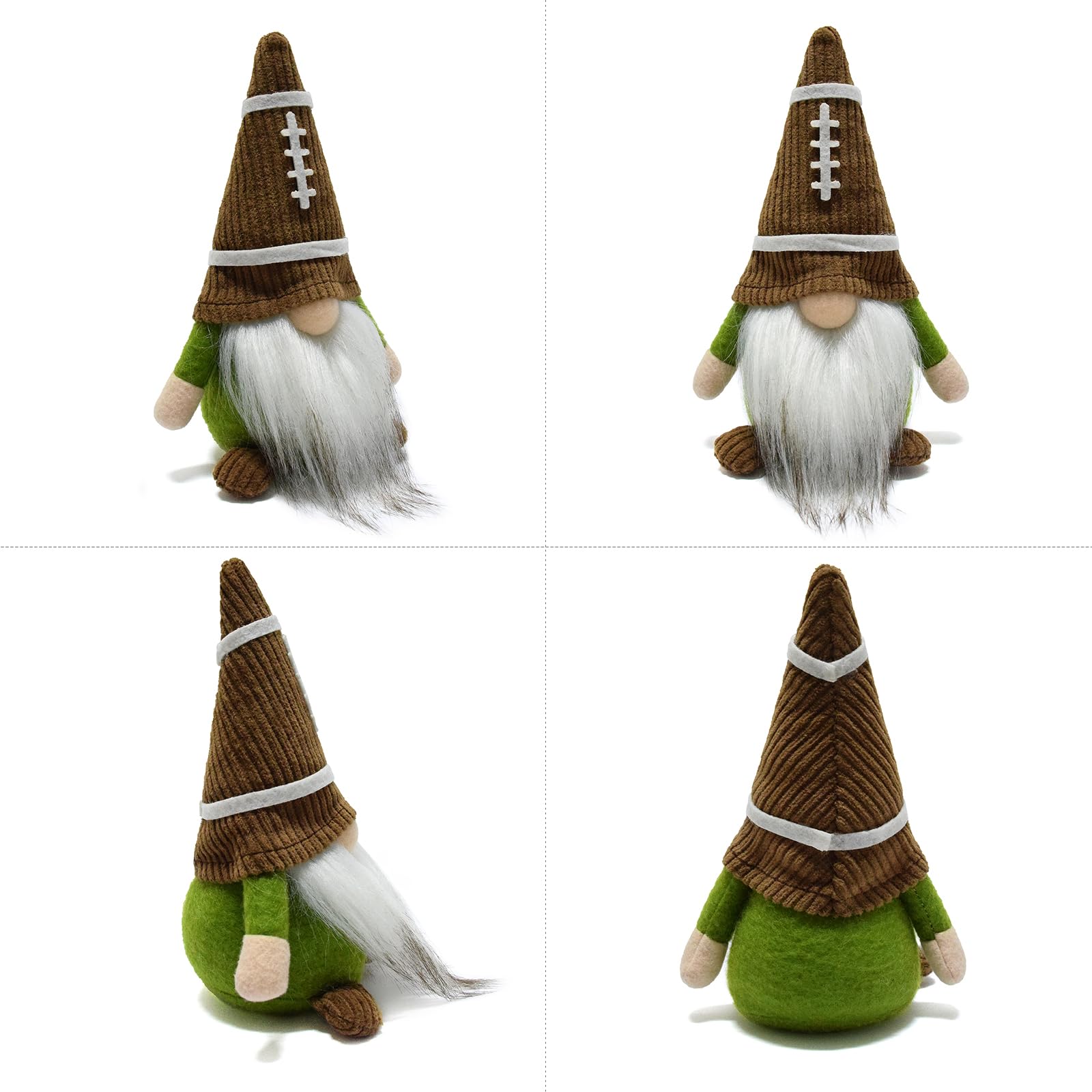 Little Football Rugby Gnomes Plush Ornaments - Cute Swedish Tomte Nisse Dwarf Gnome Doll for Sports Game Fans - Perfect Gift & Tiered Tray Home Decor for Game Day Parties & Scandinavian Christmas Decorations