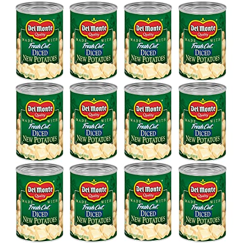 DEL MONTE Fresh Cut Diced Canned Potatoes - 12 Pack (14.5 oz Cans) | Premium Canned Vegetables for Cooking, Soups & Stews | Easy Meal Prep & Emergency Food Supply