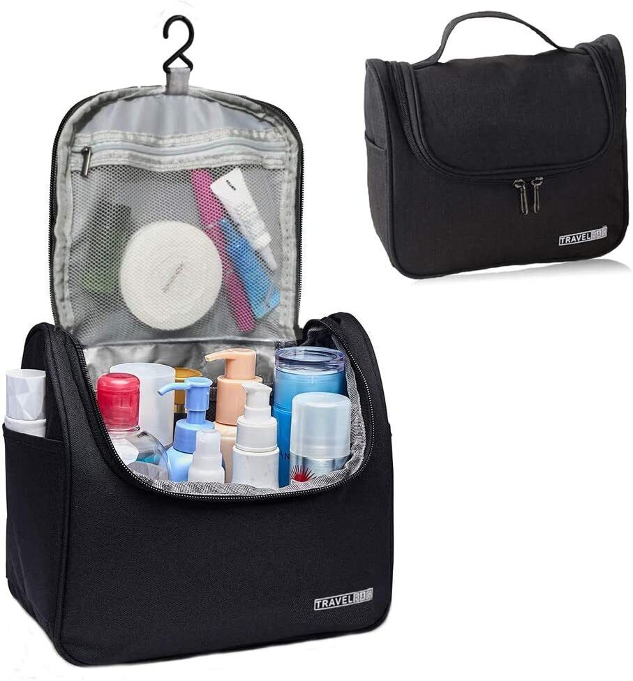 Premium Travel Toiletry Bag for Men & Women - Waterproof Cosmetic & Makeup Organizer with Shaving Kit Compartment - Perfect for Vacation, Gym, Camping & Business Trips