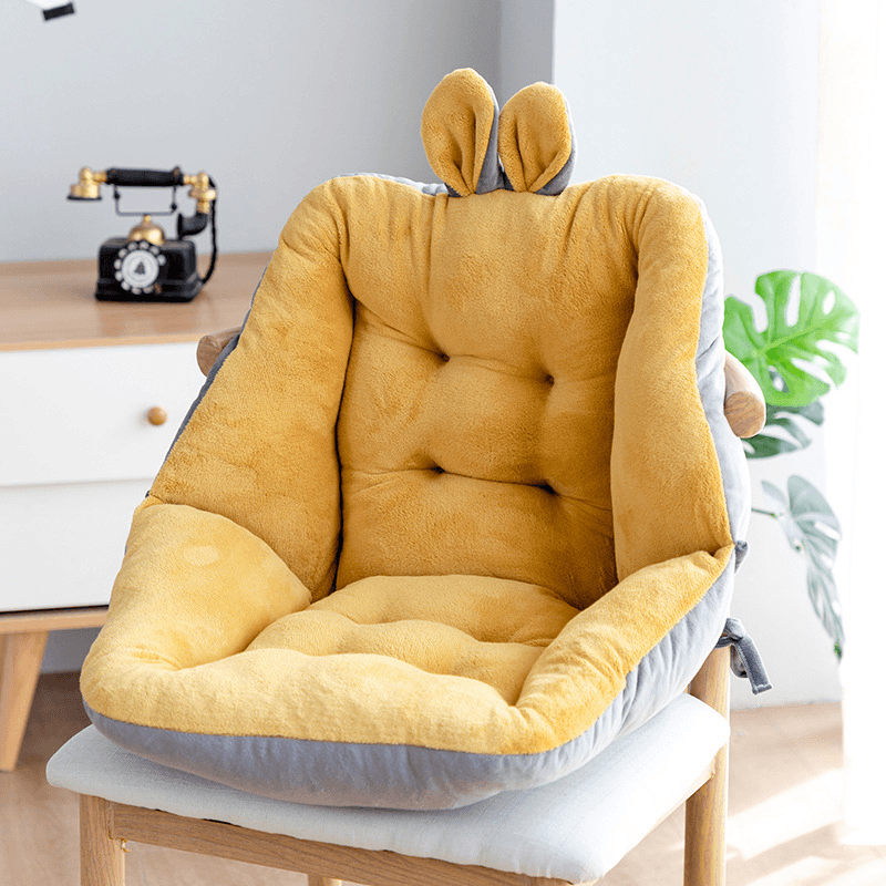 Adorable Bunny Chair Cushion - Soft Plush Seat Pad for Kids Room, Nursery, or Gaming Chair - Perfect for Home Decor, Reading Nook, and Cozy Comfort