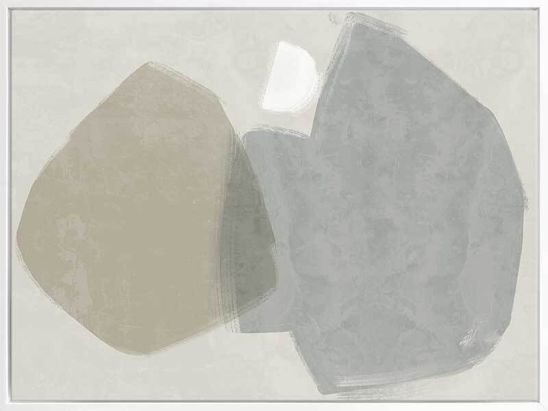 Balanced Grey Canvas Art Print - Modern Abstract Wall Decor for Living Room, Bedroom & Office - Perfect for Home & Office Decor
