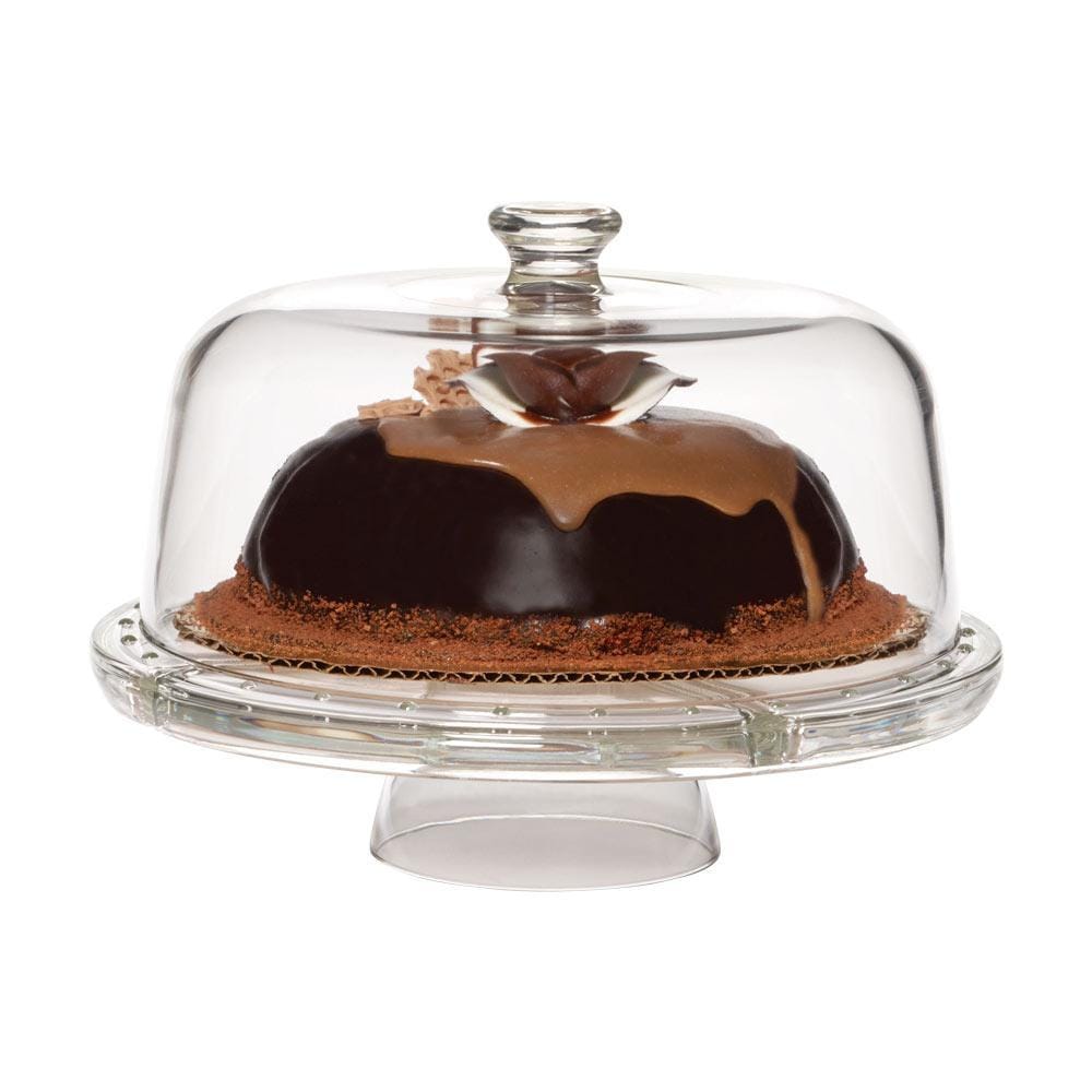 Napoli 4-in-1 Cake Stand with Dome Lid - Elegant Dessert Display for Weddings, Birthdays & Tea Parties