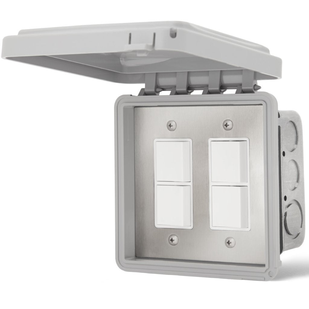 Infratech Dual Duplex ON/OFF In-Wall Switch for Dual Element Electric Heaters with Weatherproof Cover - Perfect for Home, Office, and Commercial Heating Control