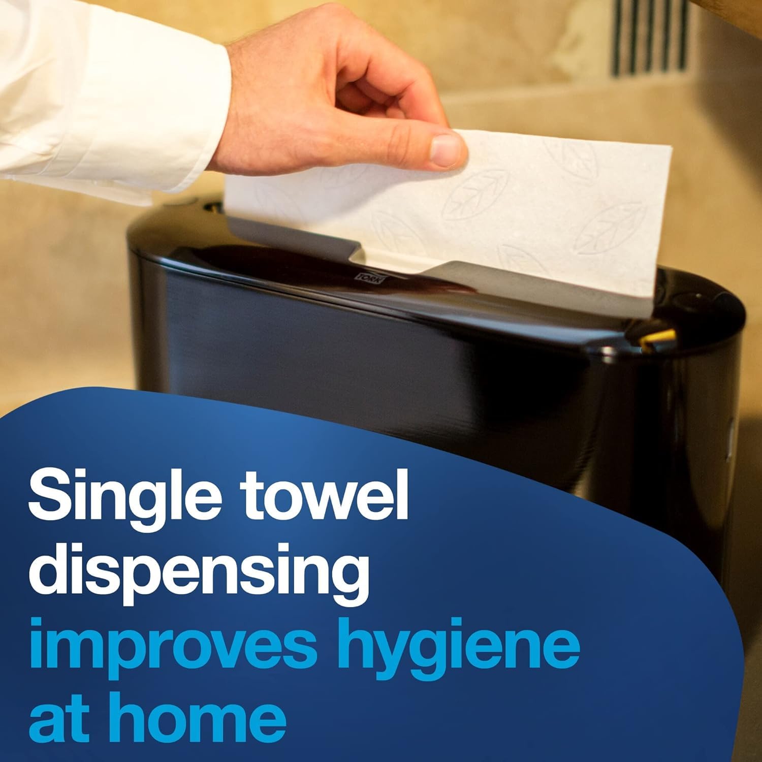 Tork Xpress Paper Towel Dispenser - Black Single-Dispense Hand Towel Holder for Commercial & Home Use | Compatible with H2 Refills | Space-Saving Design (302028) | Ideal for Restaurants, Offices & Kitchens