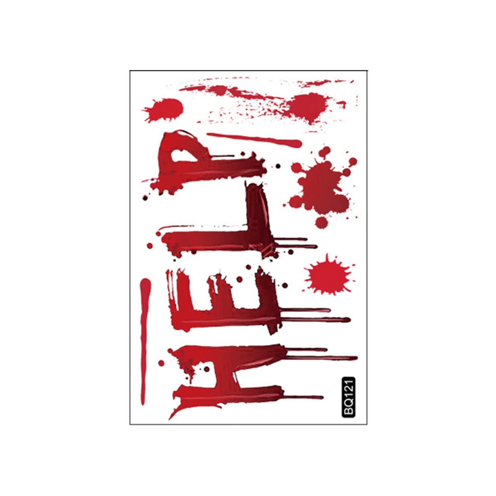 Scary Halloween Ghost Stickers - Bloody Fingerprint & Horror Decals for Windows, Glass, Walls - Electrostatic Adhesive Decor for Home, Light Box, Cinema - Perfect for Spooky Party & Haunted House Decor