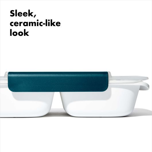 Prep & Go Divided Food Storage Container 970ml - Perfect for Meal Prep, Lunch Box, and Portion Control - BPA-Free, Leak-Proof, Microwave & Dishwasher Safe