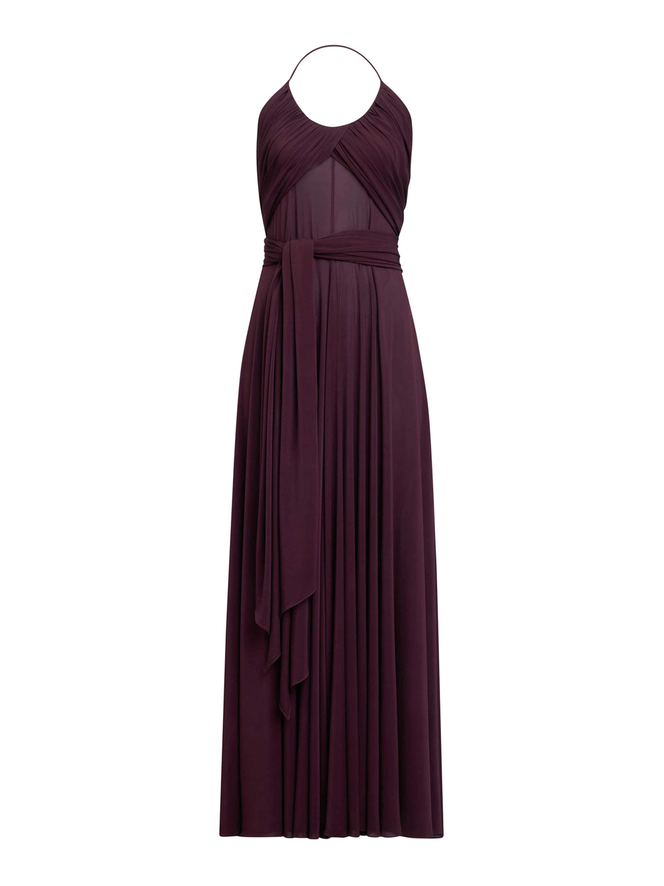 Alaia Crossed Dress in Red - Elegant Women's Fashion for Parties & Date Nights | Style AA9R2707J050B 332 Bordeaux