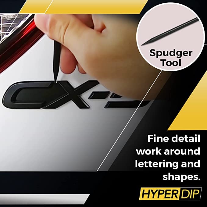 DipYourCar HyperDip Peelable Emblem Car Paint Kit - DIY Automotive Spray Paint Set with Removable Auto Paint Protection for Car Badges (Shadow Black) | Perfect for Customizing Vehicle Logos & Emblems