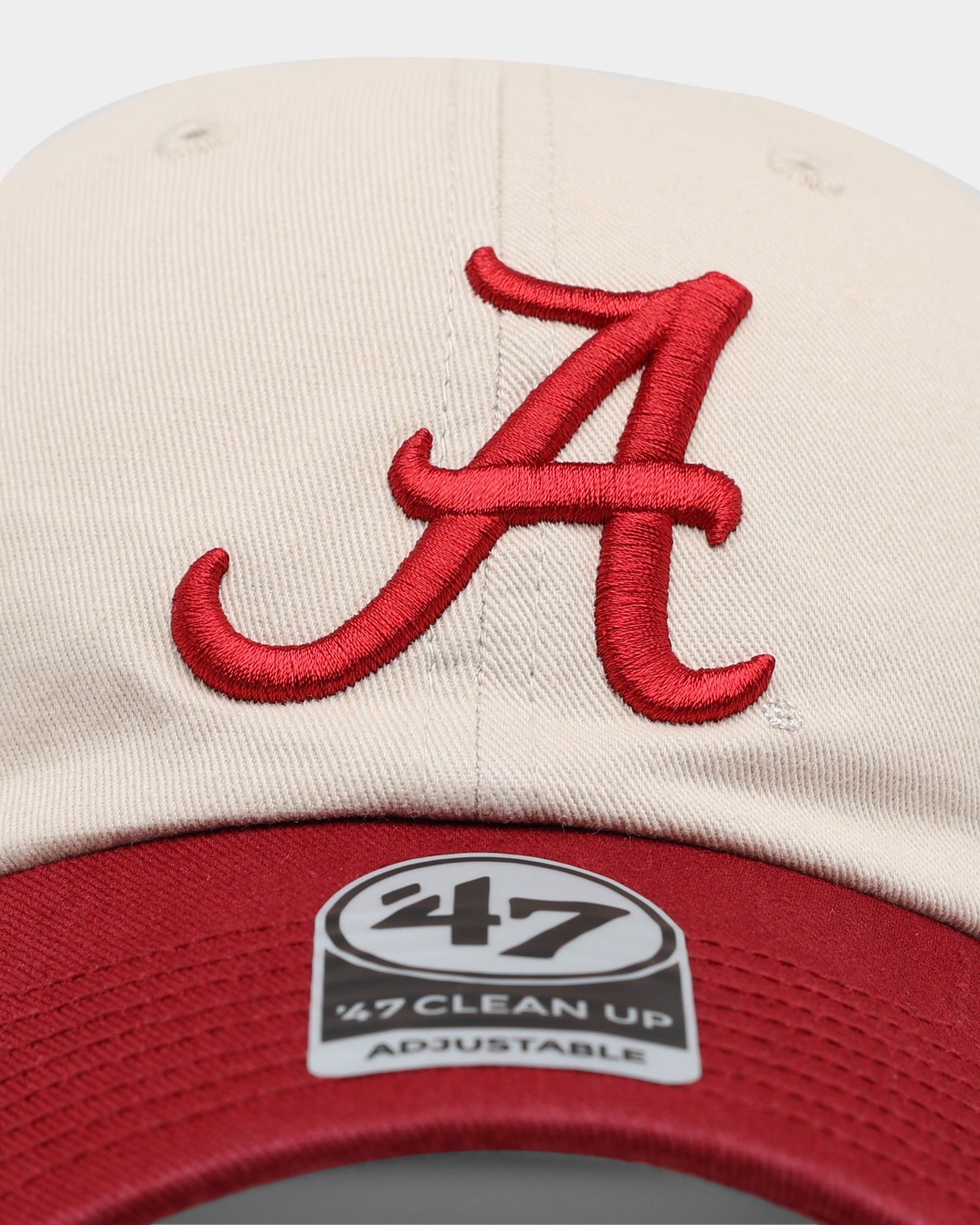47 Brand Alabama Crimson Tide NCAA Adjustable Strapback Hat - Stylish Bone Color for College Football Fans & Game Day Outfits