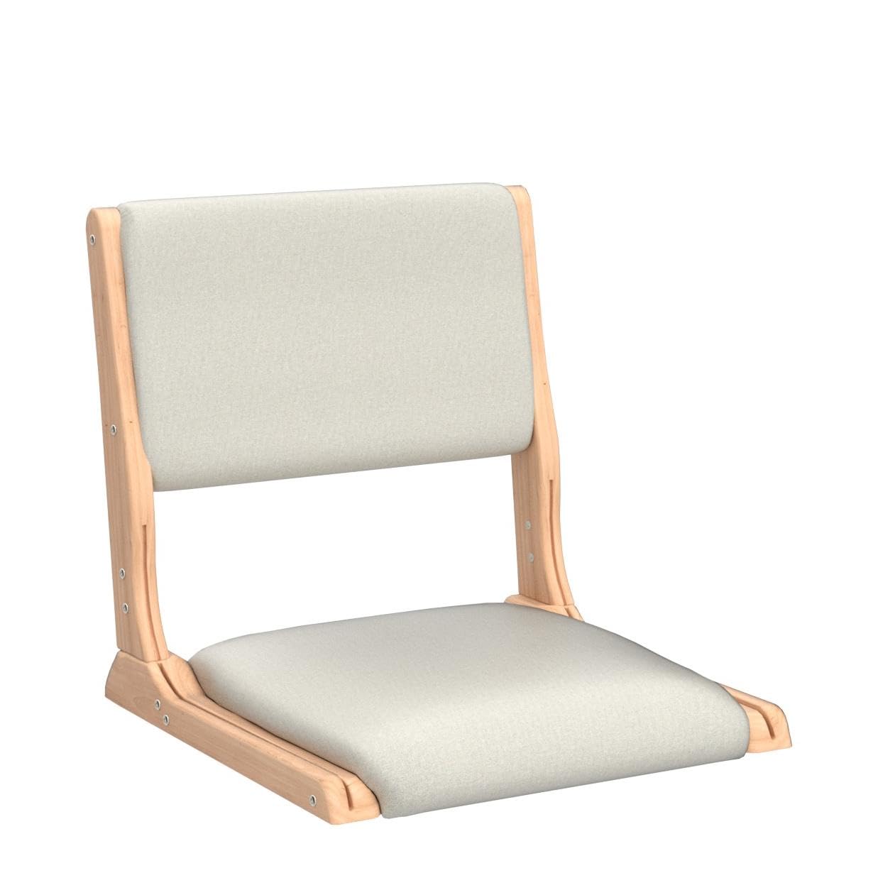 Foldable Tatami Meditation Floor Chair - Portable Japanese Legless Accent Furniture with Cushion for Living Room, Bay Window, Reading & Relaxation | Perfect for Zen Decor, Yoga, and Small Space Living