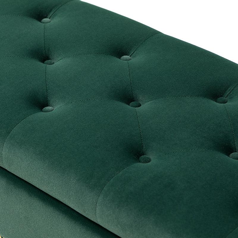 Lenore Upholstered Storage Bench with Cushion Seat - Modern Upholstered Ottoman for Bedroom, Living Room & Entryway - Multi-Functional Storage Furniture for Home Organization